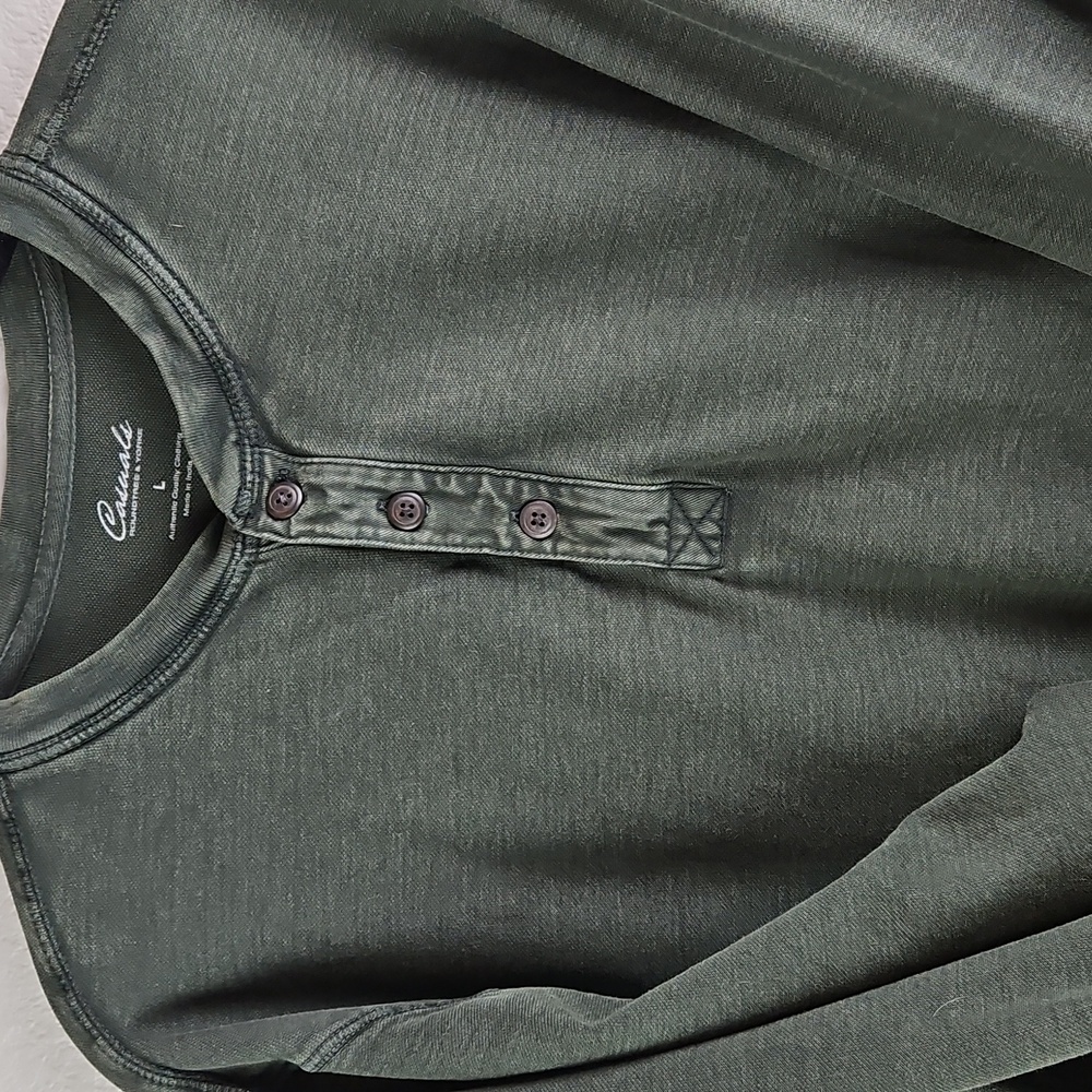 Roundtree & Yorke | Men's Olive Casual Long Sleeves Athleisure Polo Sz L